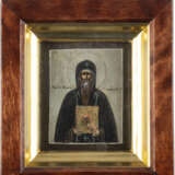 A SMALL ICON SHOWING ST. NIL STOLOBENSKY Russian, 19th cent - photo 1