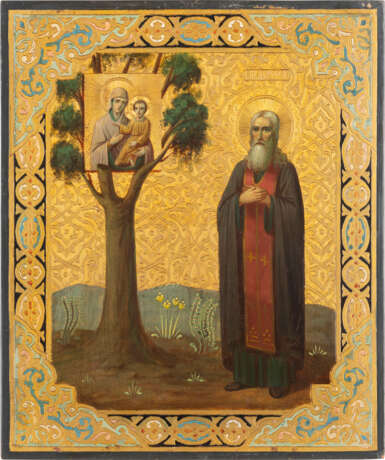 A RARE ICON SHOWING ST. DOROTHEUS Russian, late 19th centur - фото 1