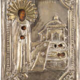 TWO ICONS SHOWING ST. SERGEY OF RADONEZH WITH OKLAD AND THE - фото 2
