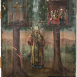 TWO ICONS SHOWING ST. SERGEY OF RADONEZH WITH OKLAD AND THE - фото 3