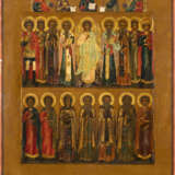 A FINE TWO-PARTITE ICON SHOWING THE DEISIS, THE GUARDIAN AN - photo 1