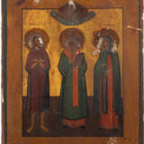 AN ICON SHOWING STS. ALEXIUS, THE MAN OF GOD, AFANASIY AND - photo 2