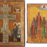 AN ICON SHOWING FIVE SELECTED SAINTS AND A VERY LARGE ICON - фото 1