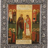 A FINELY PAINTED MULTI-PARTITE ICON SHOWING STS. NIKOLAY AN - photo 1