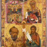 A LARGE ICON SHOWING THE CRUCIFIXION OF CHRIST, IMAGES OF T - photo 1