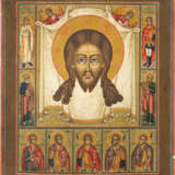 AN ICON SHOWING THE MANDYLION AND SELECTED SAINTS Russian, - photo 1