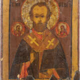 THREE ICONS SHOWING ST. NICHOLAS OF MYRA, A QUADRI-PARTITE - фото 4