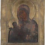 TWO ICONS WITH OKLAD: ST. PANTELEIMON AND THE MOTHER OF GOD - photo 3