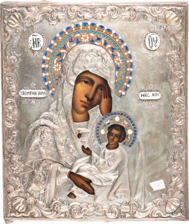 AN ICON SHOWING THE MOTHER OF GOD 'SOOTHE MY SORROW' WITH O - photo 1