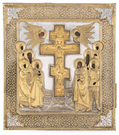 Staurothek-Ikone mit Oklad, Kreuzigung Christi - Foto 1