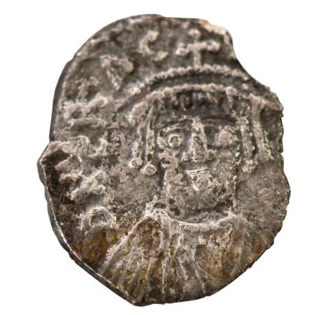 Byzanz / Heraclius (610-641) - 1/2 Siliqua, Karthago, Büste frontal - D N ERAC.../ Büsten von Heraclius Constatin - Foto 2