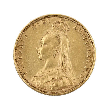 GB/Gold - 1 Sovereign 1892, Victoria, ss., Kratzer, leicht verschmutzt, - Foto 2