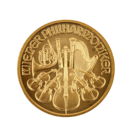 Österreich/GOLD - 1/4 Unze GOLD fein, 25 Euro 2009, Wiener Philharmoniker, - фото 2