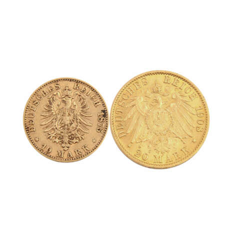 Interessantes Konvolut Münzen und Banknoten mit Dt. Kaiserzeit in Gold und Silber - dabei - Foto 5