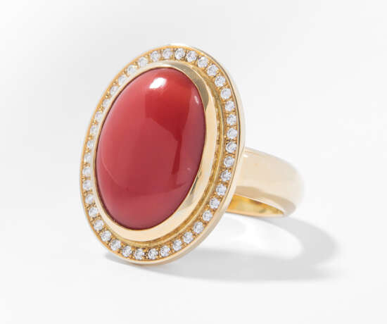 Korallen-Brillant-Ring - photo 1