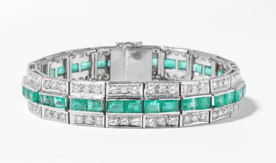 Smaragd-Brillant-Bracelet - Foto 1