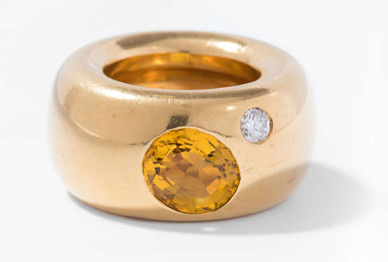 Goldberyll-Brillant-Ring - Foto 1