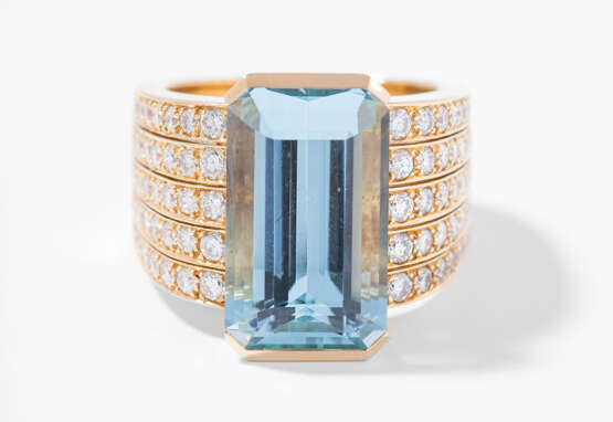 Aquamarin-Brillant-Ring - photo 1