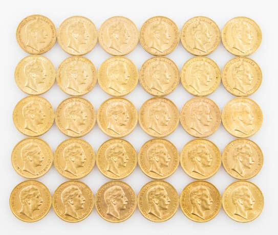 Preussen/GOLD - 30 x 20 Goldmark Wilhelm II., - Foto 1
