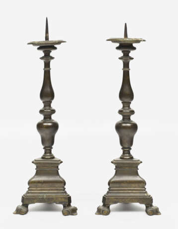Ein Paar Altarleuchter - Wohl Italien, um 1700 - Foto 1