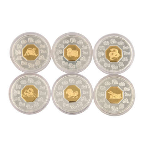Schicke 6-teilige Zusammenstellung Kanada "Lunar- Coin-Edition" - bestehend aus - фото 2
