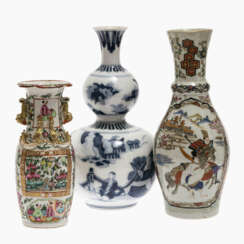Drei Vasen - China u. a.