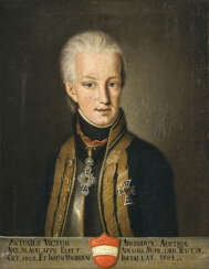 Erzherzog Anton Viktor von Österreich Brustbild leicht nach rechts, mit Harnisch unter Uniform.