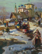 LAPCHINE, GEORGES (1885-1950). Coming from the Church