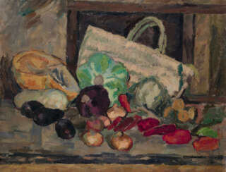 UDALTZOVA, NADEZHDA (1886-1961). Still Life with Flowers and Still Life with Vegetables