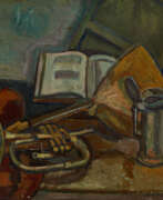 Пинхус Кремень. KREMEGNE, PINCHUS (1890-1981). Still Life with a Trumpet