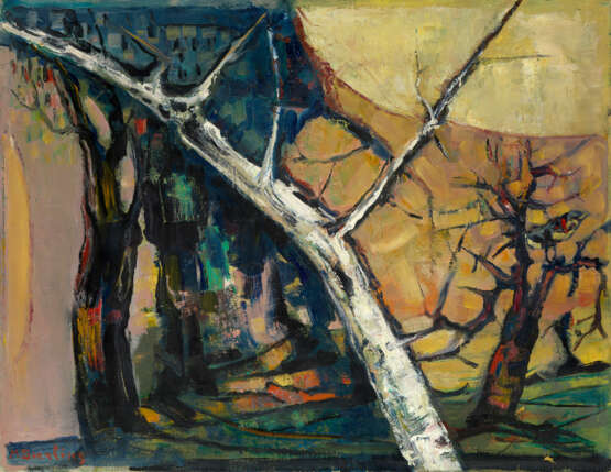 STERLING, MARC (1898-1976). Trees on Yellow Background - Foto 1
