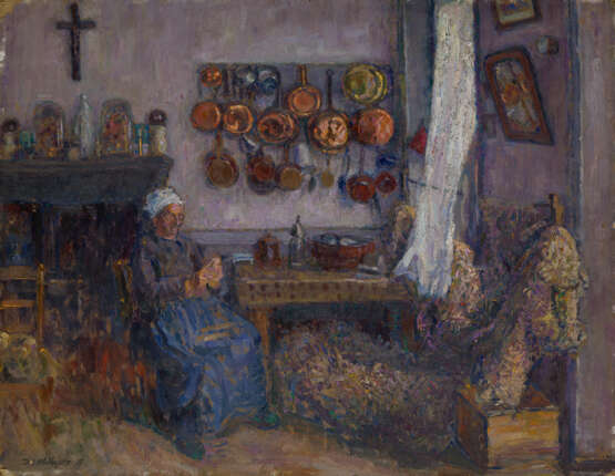 WIDHOPFF, DAVID (1867-1933). Breton Woman in a Kitchen - фото 1