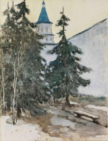 KALMYKOV, IVAN (1866-1925). Monastery in Winter - Foto 1