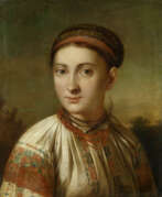 Vassili Andreïevich Tropinine. SCHOOL OF VASILY TROPININ . Portrait of a Girl from Podillia.