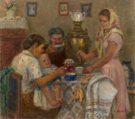 VLASOVA, KLARA (B. 1926). Family Dinner