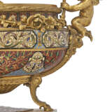 A MATCHED PAIR OF FRENCH ORMOLU-MOUNTED CHAMPLEVE ENAMEL JARDINIERES - фото 2