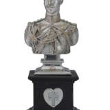 A VICTORIAN SILVER-PLATED MEMORIAL BUST OF H.R.H. PRINCE ALBERT VICTOR, DUKE OF CLARENCE AND AVONDALE IN HIS UNIFORM AS CAPTAIN OF THE 10TH HUSSARS - photo 1