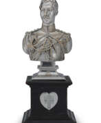 Elkington & Co.. A VICTORIAN SILVER-PLATED MEMORIAL BUST OF H.R.H. PRINCE ALBERT VICTOR, DUKE OF CLARENCE AND AVONDALE IN HIS UNIFORM AS CAPTAIN OF THE 10TH HUSSARS