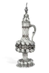 A MONUMENTAL GERMAN SILVER FLAGON