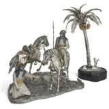 AN ITALIAN PARCEL-GILT SILVER FIGURAL GROUP AND PALM TREE - фото 1