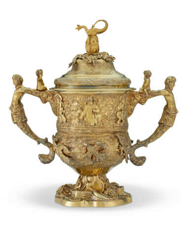 A RARE JAMAICAN SILVER-GILT CUP AND COVER - photo 1