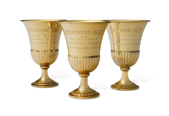 THREE AMERICAN 14K GOLD TROPHY GOBLETS - photo 1