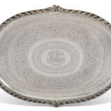 A LARGE FRENCH SILVER TWO-HANDLED TRAY - photo 1