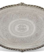 Jewellery house Odiot. A LARGE FRENCH SILVER TWO-HANDLED TRAY