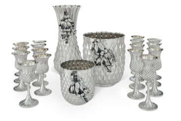 A SUITE OF ITALIAN SILVER TABLEWARES