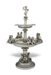 A DANISH SILVER TWO-TIER DESSERT STAND