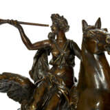 A PAIR OF FRENCH PATINATED AND GILT-BRONZE FIGURES ON HORSEBACK - photo 9