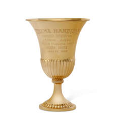 AN AMERICAN 14K GOLD HORSE RACING PRESENTATION CUP
