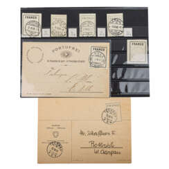 Switzerland - Small collection of Franco slips, 1 x unused (folded),
