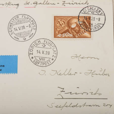 Switzerland airmail - ex 1923/28, interesting accumulation of 7 covers, - фото 5